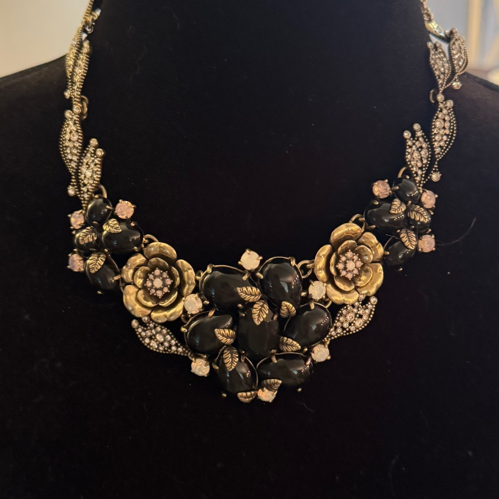 Chloe + Isabel black and gold statement necklace